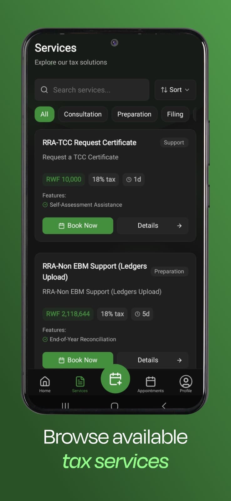 Taxacle app screenshot 2